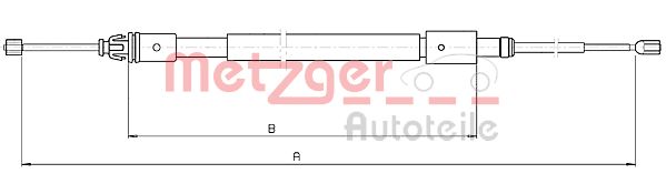 METZGER 10.4714 Seilzug, Feststellbremse