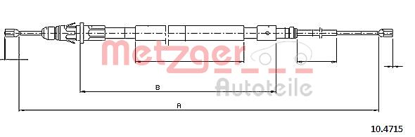 METZGER 10.4715 Seilzug, Feststellbremse
