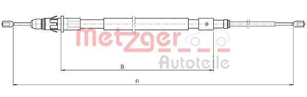METZGER 10.4717 Seilzug, Feststellbremse