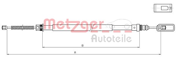 METZGER 10.4719 Seilzug, Feststellbremse
