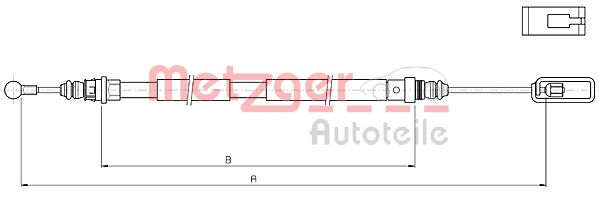 METZGER 10.4721 Seilzug, Feststellbremse