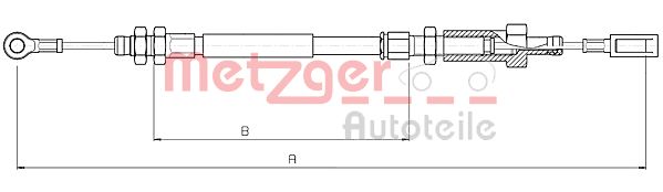 METZGER 10.4723 Seilzug, Feststellbremse