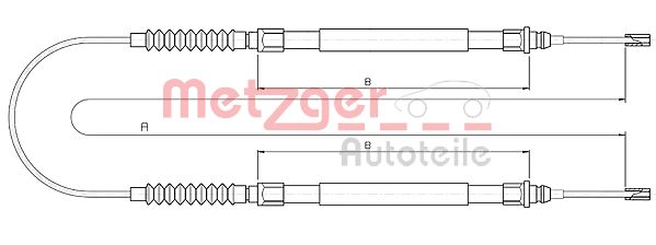 METZGER 10.4724 Seilzug, Feststellbremse