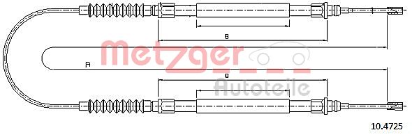 METZGER 10.4725 Seilzug, Feststellbremse