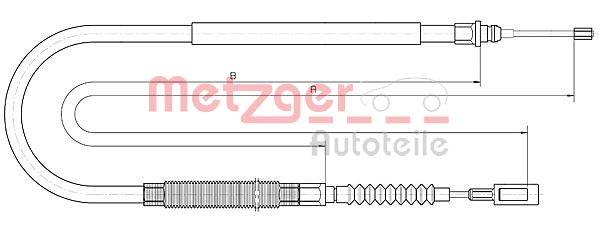 METZGER 10.4728 Seilzug, Feststellbremse