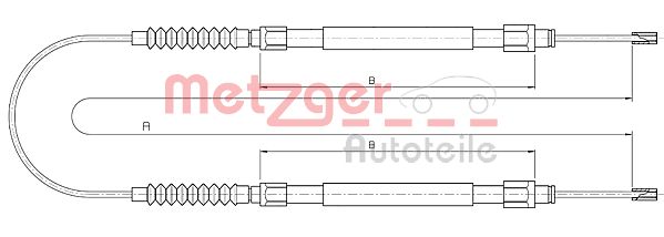 METZGER 10.4731 Seilzug, Feststellbremse