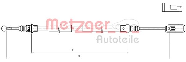 METZGER 10.4733 Seilzug, Feststellbremse