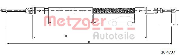 METZGER 10.4737 Seilzug, Feststellbremse