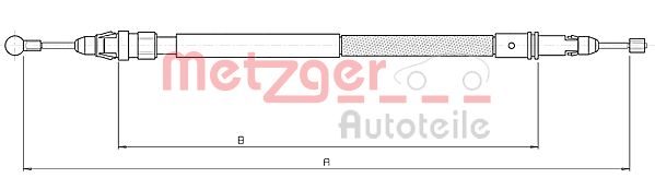 METZGER 10.4738 Seilzug, Feststellbremse
