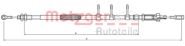 METZGER 10.4741 Seilzug, Feststellbremse