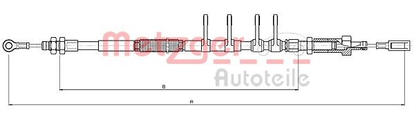 METZGER 10.4742 Seilzug, Feststellbremse