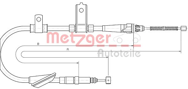 METZGER 10.5156 Seilzug, Feststellbremse