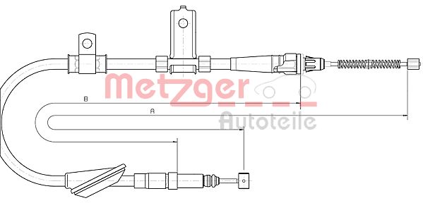 METZGER 10.5157 Seilzug, Feststellbremse