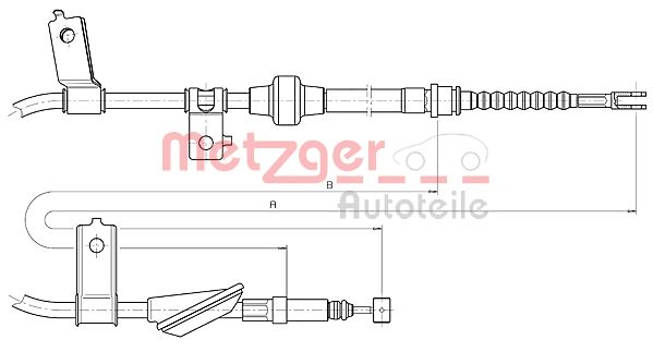 METZGER 10.5233 Seilzug, Feststellbremse