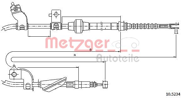 METZGER 10.5234 Seilzug, Feststellbremse