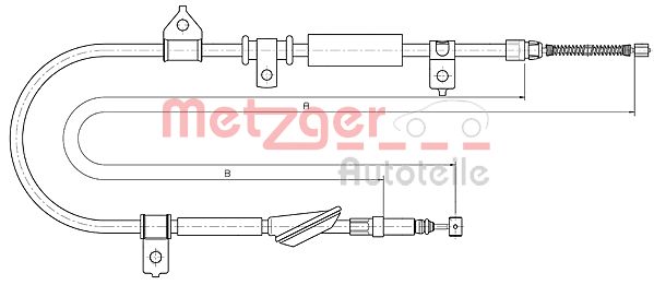 METZGER 10.5237 Seilzug, Feststellbremse