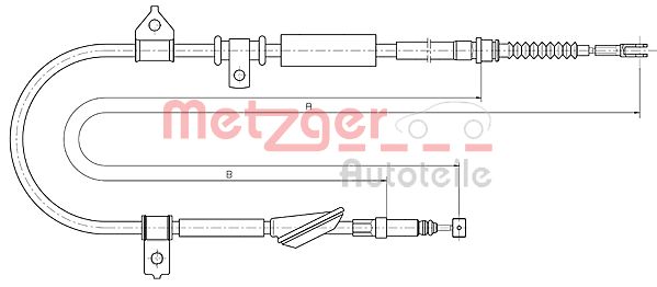 METZGER 10.5238 Seilzug, Feststellbremse