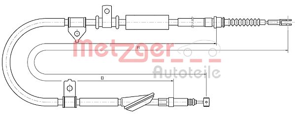 METZGER 10.5239 Seilzug, Feststellbremse