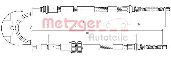 METZGER 10.5354 Seilzug, Feststellbremse