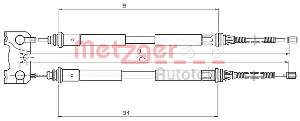 METZGER 10.5355 Seilzug, Feststellbremse