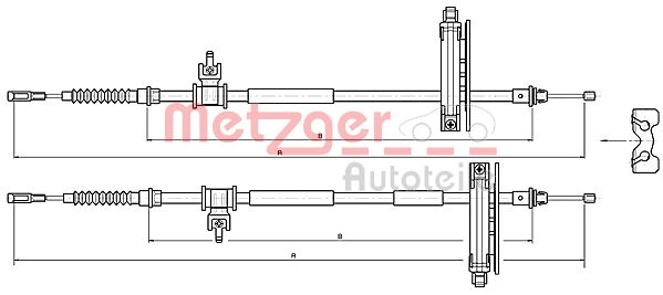 METZGER 10.5359 Seilzug, Feststellbremse
