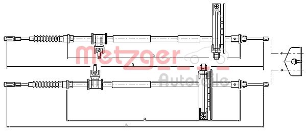 METZGER 10.5362 Seilzug, Feststellbremse