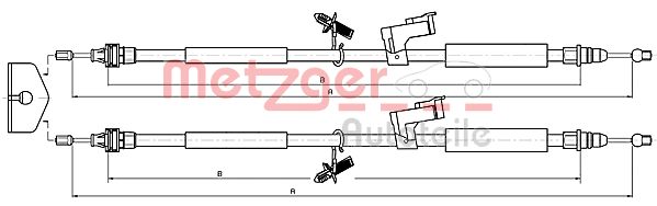 METZGER 10.5368 Seilzug, Feststellbremse