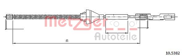 METZGER 10.5382 Seilzug, Feststellbremse