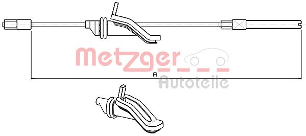 METZGER 10.5451 Seilzug, Feststellbremse
