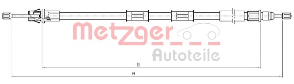 METZGER 10.5971 Seilzug, Feststellbremse