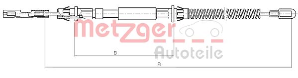 METZGER 10.5972 Seilzug, Feststellbremse