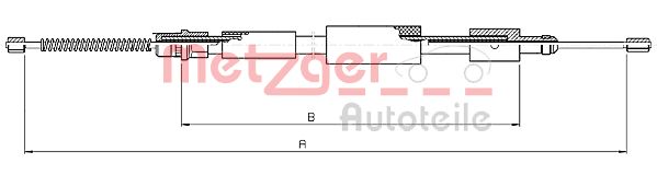 METZGER 10.6027 Seilzug, Feststellbremse