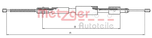METZGER 10.6028 Seilzug, Feststellbremse