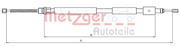 METZGER 10.6031 Seilzug, Feststellbremse