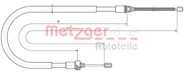 METZGER 10.6033 Seilzug, Feststellbremse
