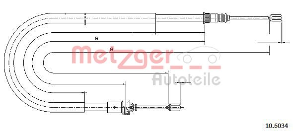 METZGER 10.6034 Seilzug, Feststellbremse