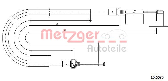 METZGER 10.6035 Seilzug, Feststellbremse