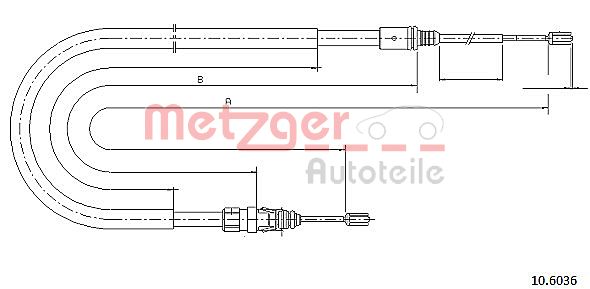 METZGER 10.6036 Seilzug, Feststellbremse