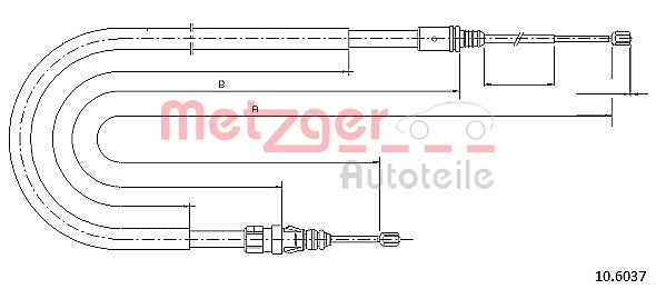 METZGER 10.6037 Seilzug, Feststellbremse