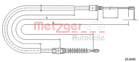 METZGER 10.6045 Seilzug, Feststellbremse