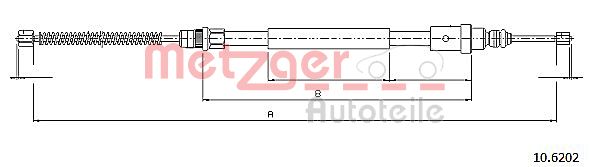 METZGER 10.6202 Seilzug, Feststellbremse
