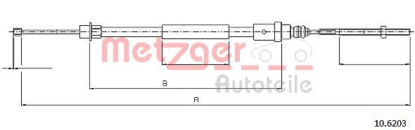 METZGER 10.6203 Seilzug, Feststellbremse