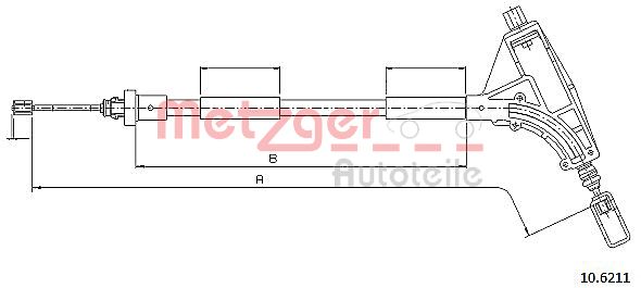 METZGER 10.6211 Seilzug, Feststellbremse