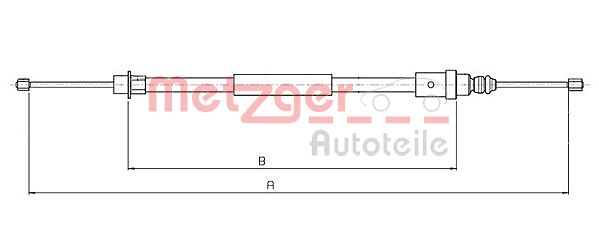 METZGER 10.6215 Seilzug, Feststellbremse