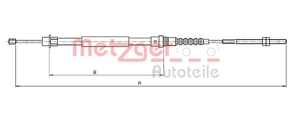 METZGER 10.6216 Seilzug, Feststellbremse