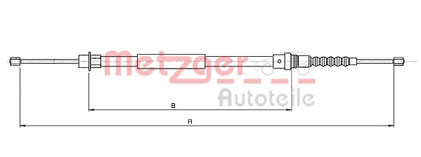 METZGER 10.6217 Seilzug, Feststellbremse