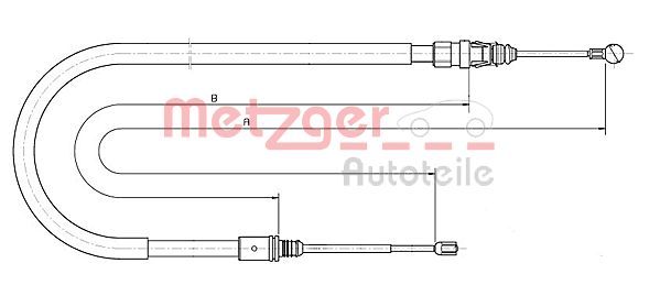 METZGER 10.6224 Seilzug, Feststellbremse