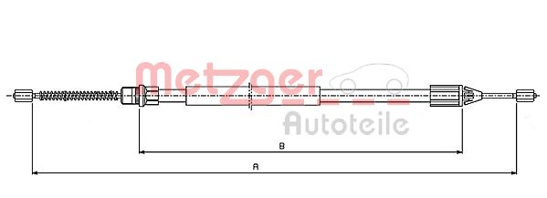 METZGER 10.6543 Seilzug, Feststellbremse