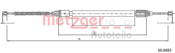 METZGER 10.6683 Seilzug, Feststellbremse