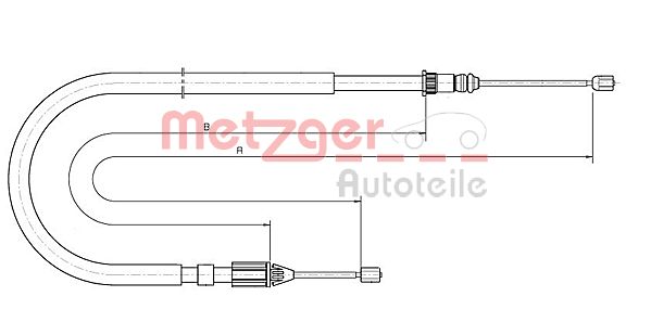 METZGER 10.6684 Seilzug, Feststellbremse